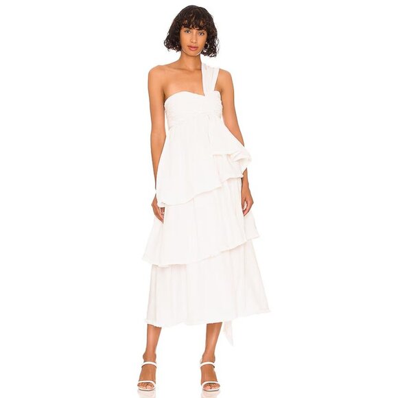 Cinq a Sept Sori Dress in Ivory & White - Picture 1 of 3